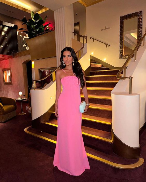 Pink Women Prom Dresses Long Evening Gowns Formal Party Wear fg3921