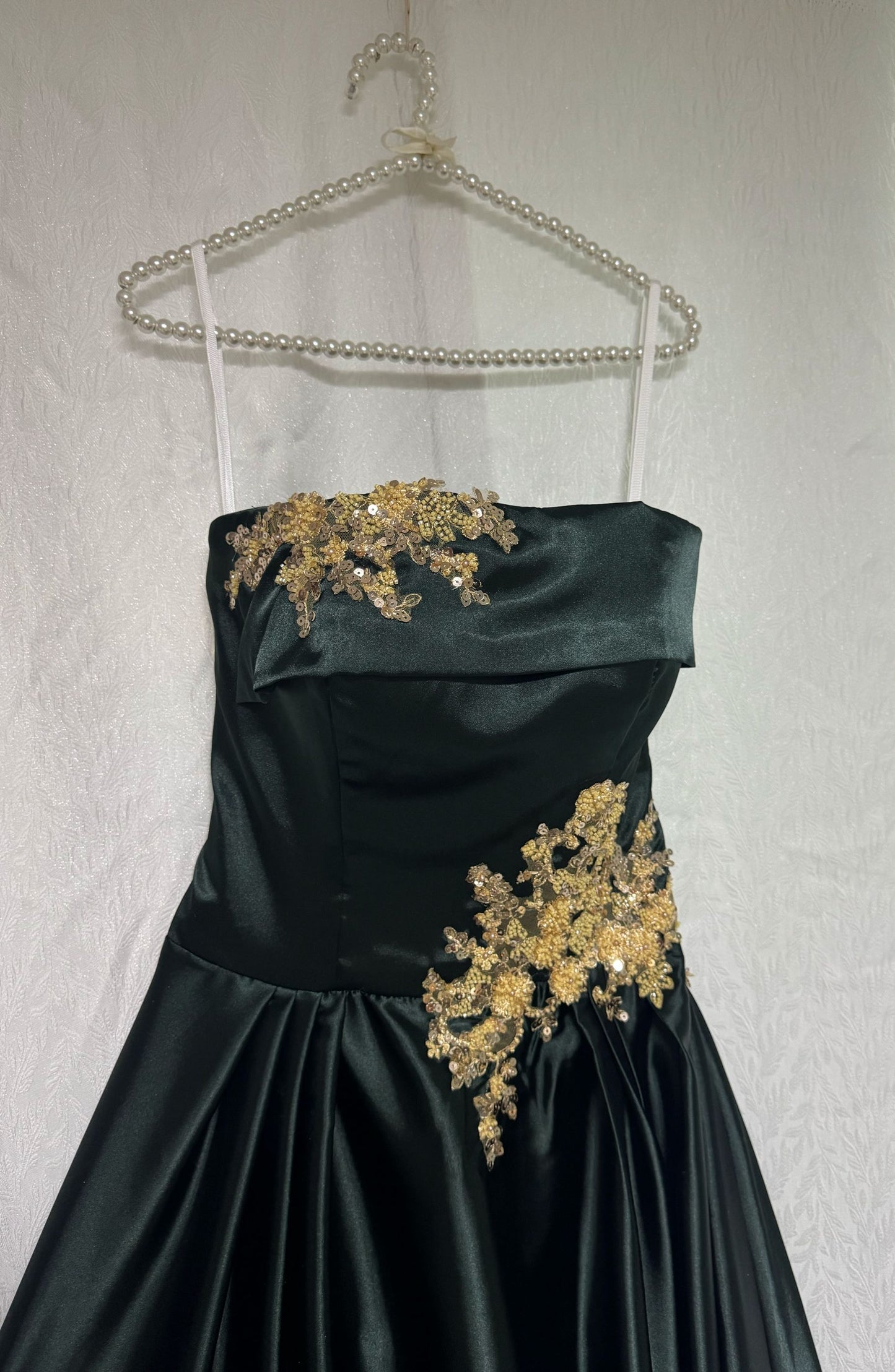 Stunning A Line Satin Prom Party Dress With Beading Modest Graduation Dress fg8751