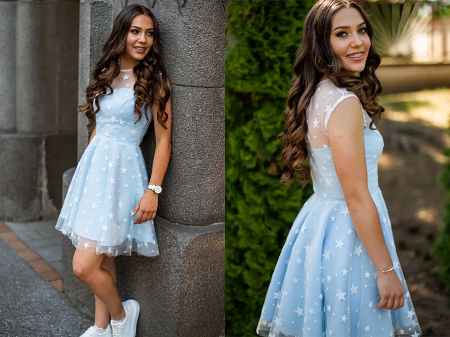 Delicate Lace Scoop Short A Line Homecoming Dresses fg3568