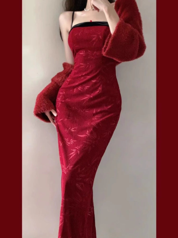 Buntes Meerjungfrau-Partykleid mit Pailletten und langen Abschlusskleidern fg8362