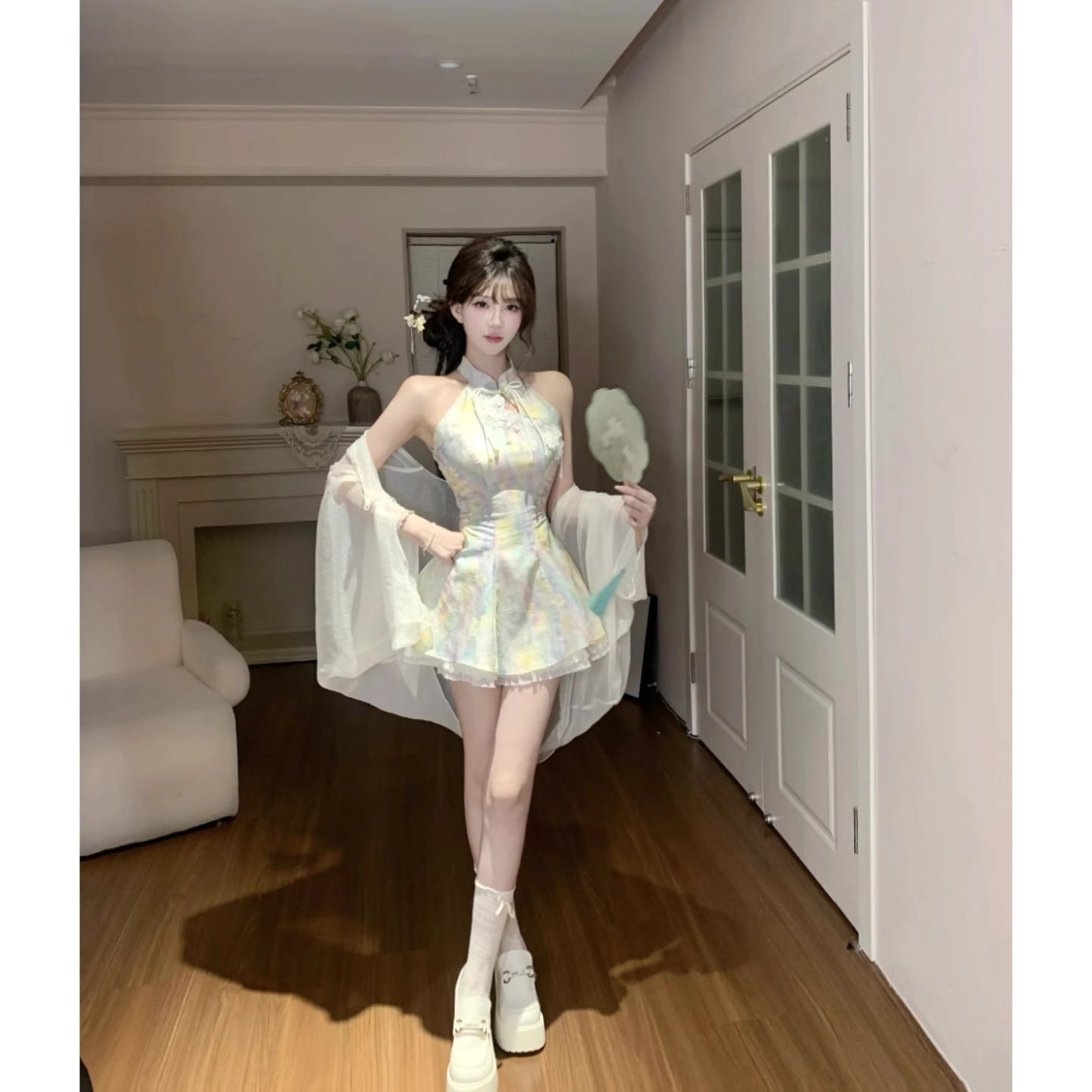 Robe de soirée longue sirène colorée à paillettes, tenue de remise de diplôme fg8362
