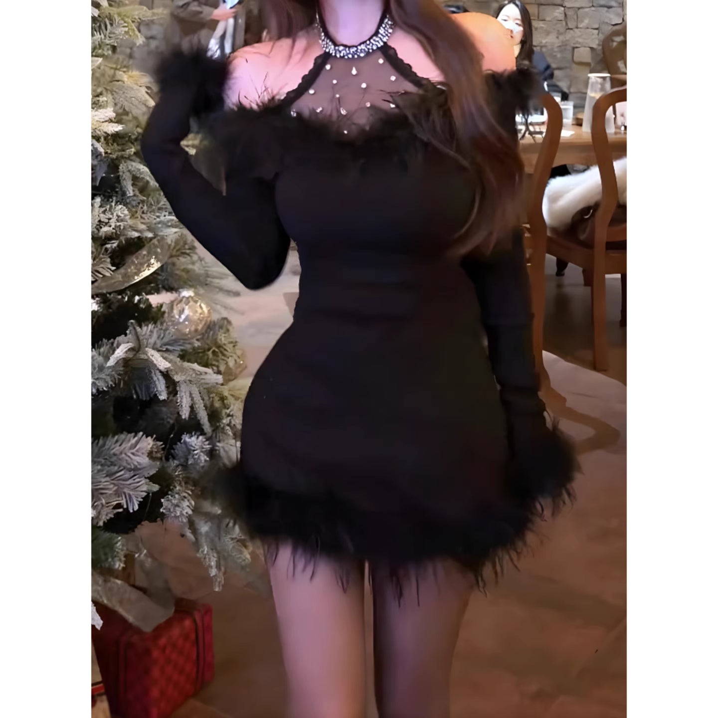 Robe de soirée longue sirène colorée à paillettes, tenue de remise de diplôme fg8362
