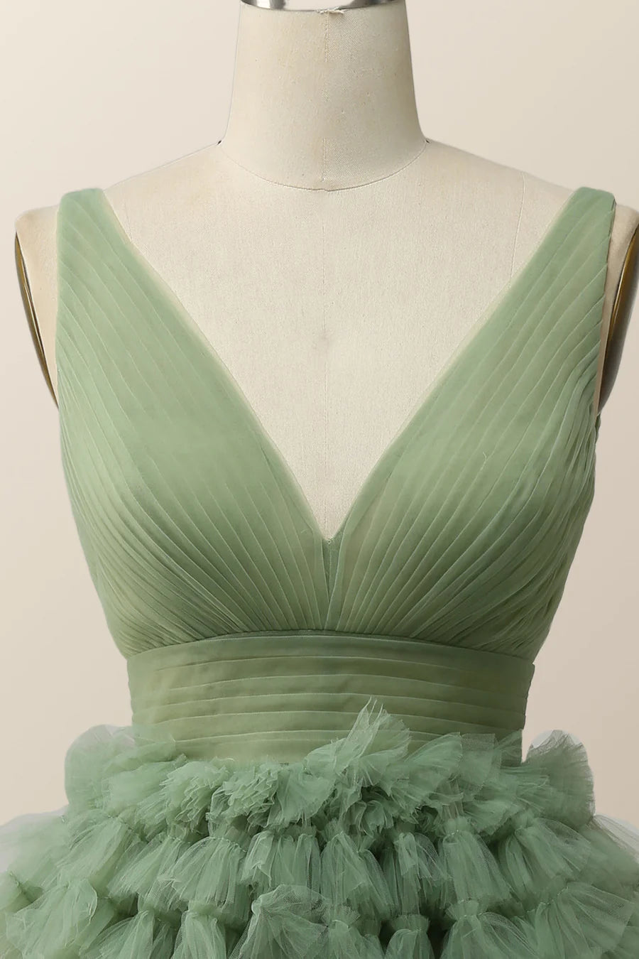 Empire Green Tulle A-line Party Dress Homecoming Dresses fg3727