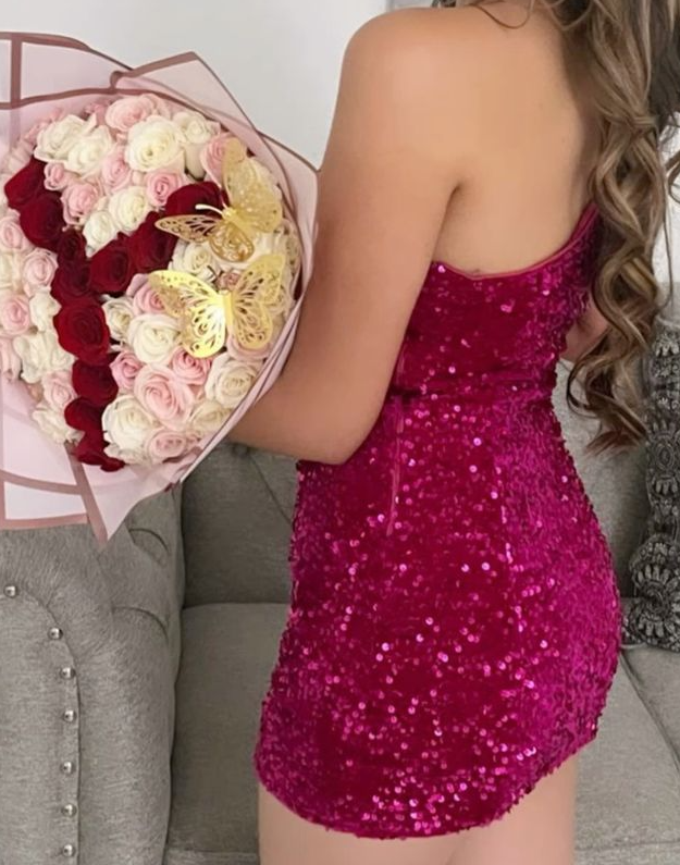 Elegant Sequin Homecoming Dress,Short Party Gown fg5621