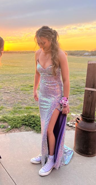 Lilac Sequin Prom Dresses Women Evening Gowns fg4255