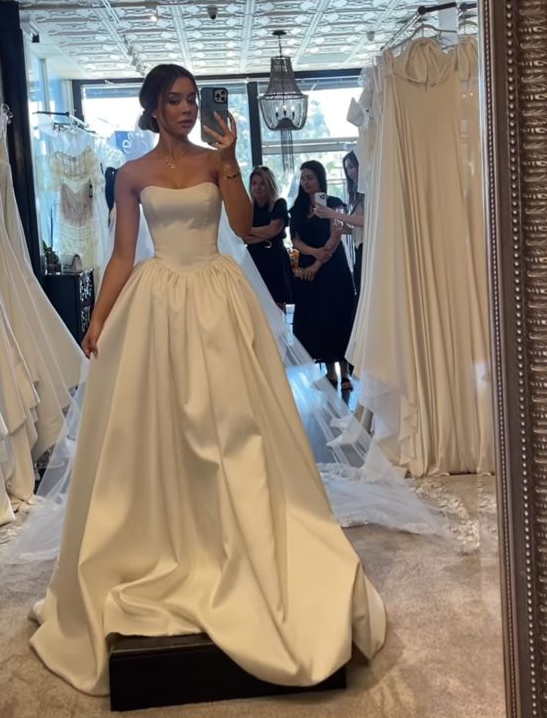 Simple Long Dress Ball gown Wedding Dress fg5349