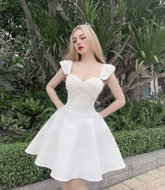 White cocktail dress party dress Homecoming Dress fg5818