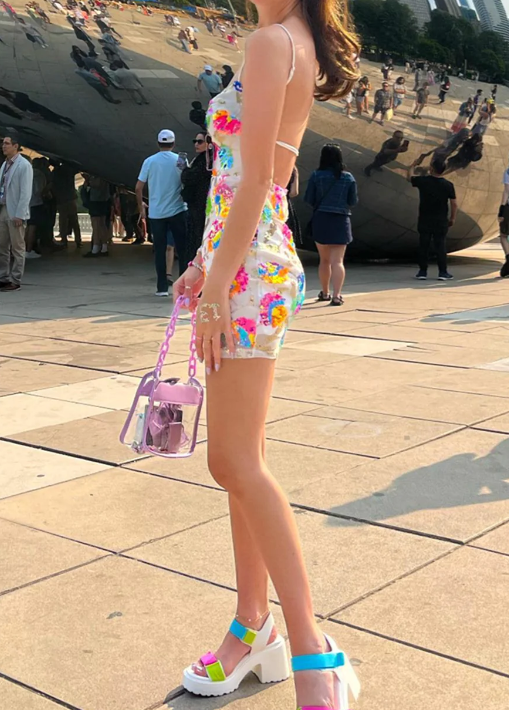 White Multi-Colors Sequins Backless Straps Sheath Homecoming Dress fg3833