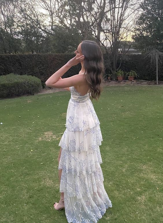 Spaghetti Straps Long Prom Dresses fg698