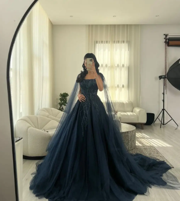 A-line Embroidery Sequins Beaded Cocktail Ball-gown Evenning Dress Formal Occasion Party for Women fg4412