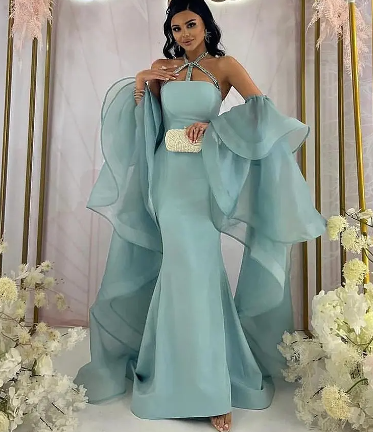 Luxury Mermaid Prom Dresses Beaded Evening Dress Luxury Birthday Dress fg5994