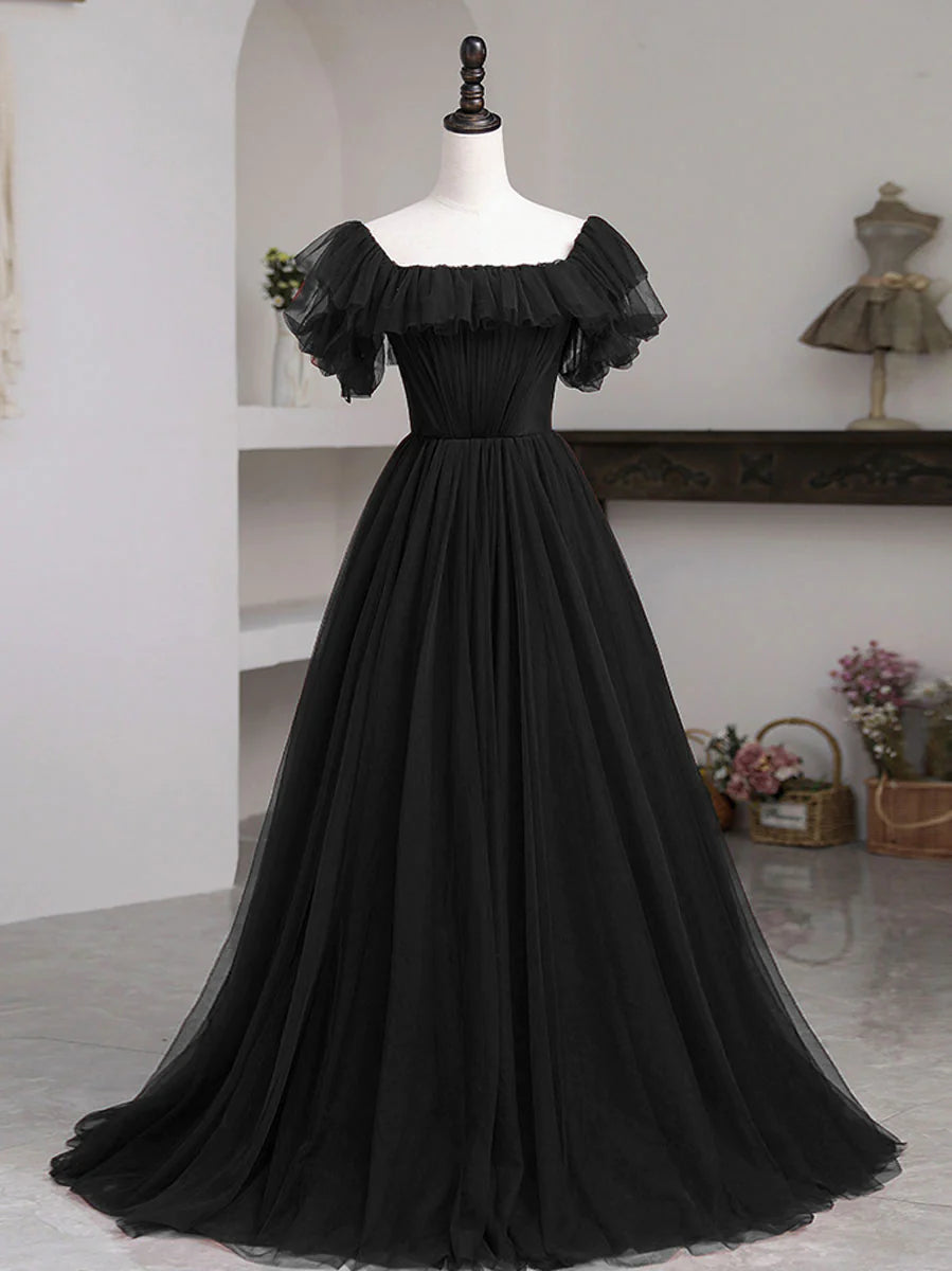 Simple Burgundy A line Long Prom Dresses, Burgundy Bridesmaid Dresses fg4360