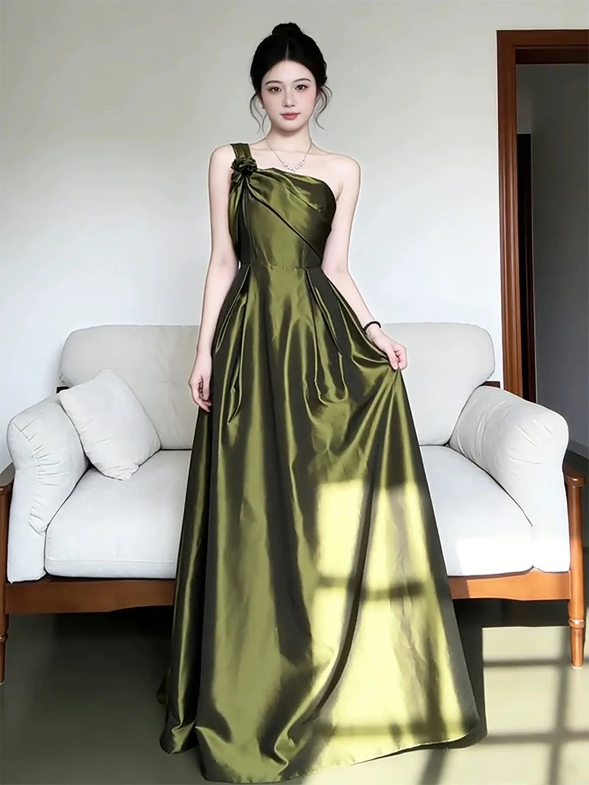 Robe de soirée longue sirène colorée à paillettes, tenue de remise de diplôme fg8362