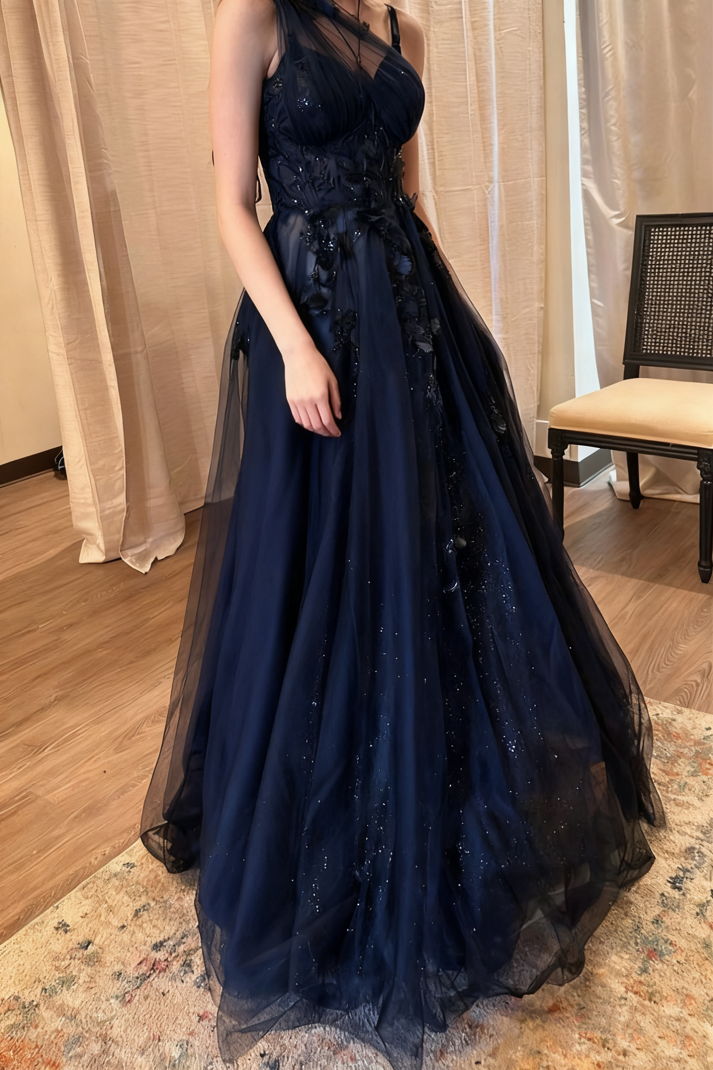 Evening Dresses Black Prom Lace Evening Gowns Princess Formal Women Dress fg4106