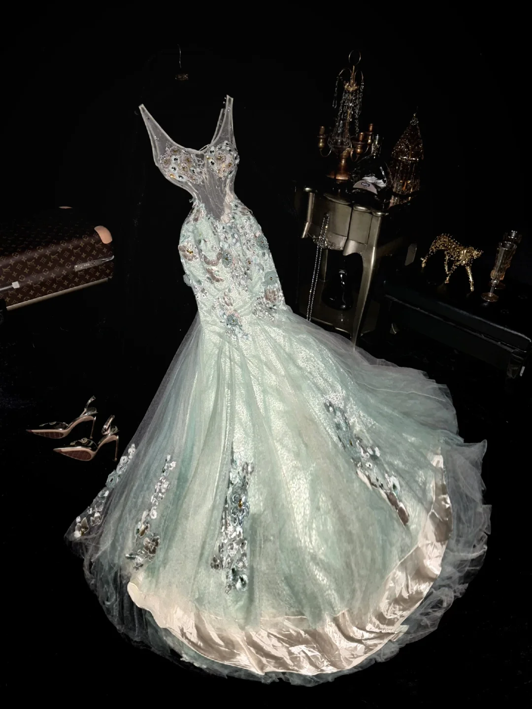 Sexy Mermaid Long Prom Dress Birthday Outfit Formal Graduated Dress fg8275