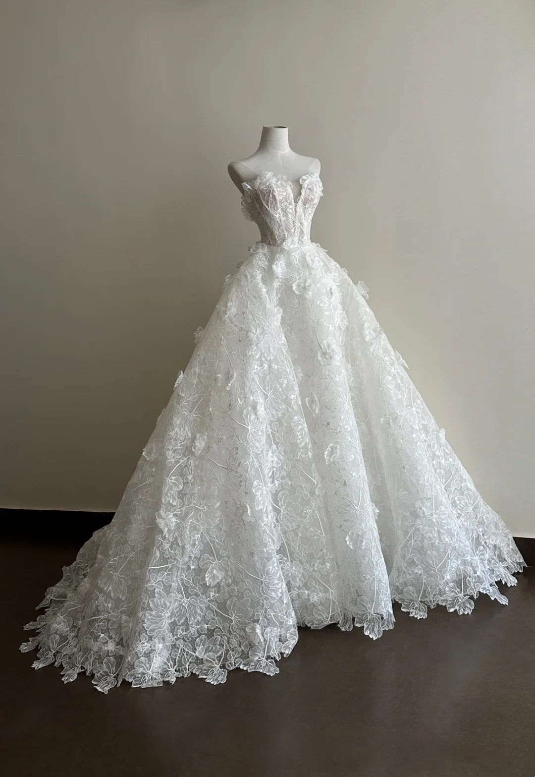 Sweetheart White Lace Flora Wedding Dress Evening Dress Birthday Dress fg8278