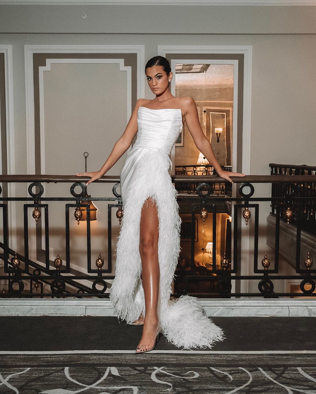 Gorgeous Sleeveless Prom Dress ,White Formal Gown fg1404