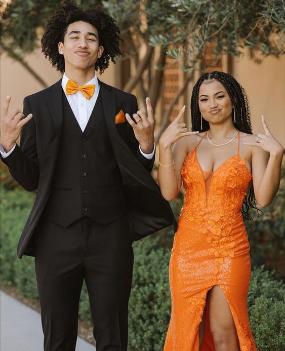 Orange prom dress Evening Gown Long Prom Dresses fg3207