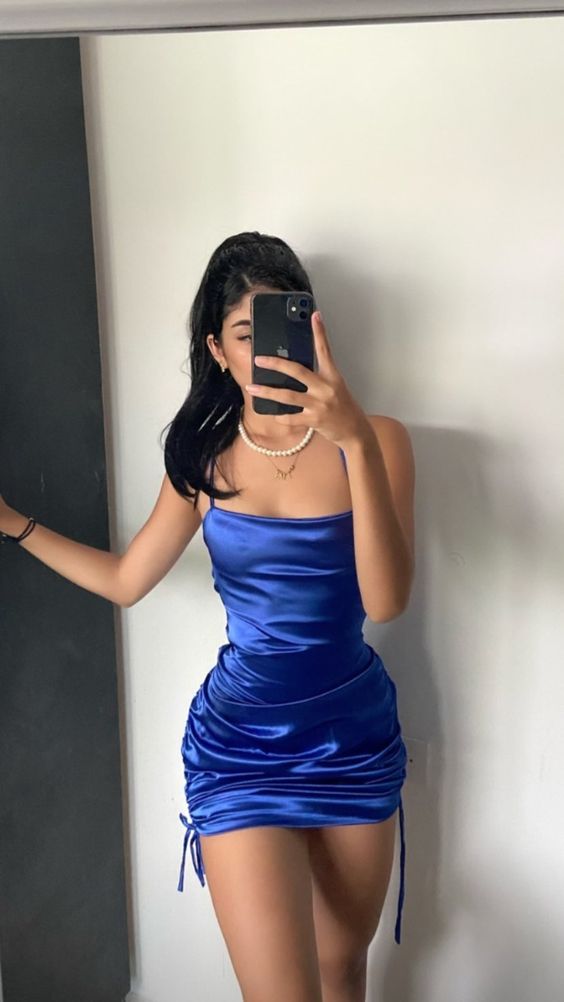 Blue Short Party Dress,Cocktail Dresses fg3035