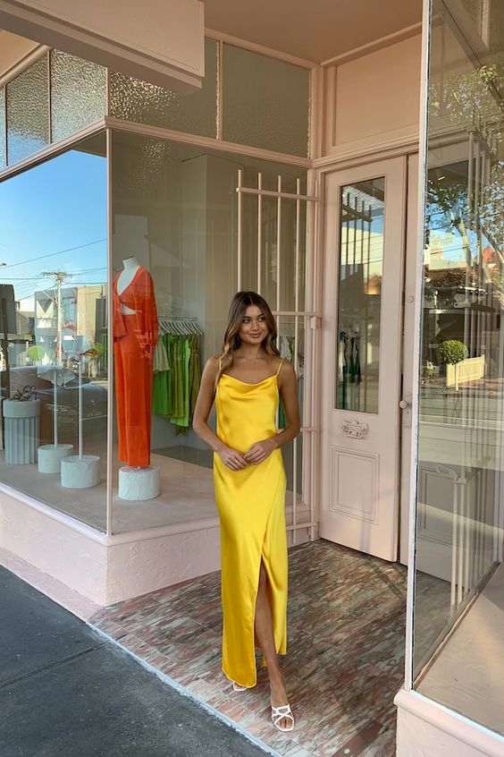 Yellow prom dresses, spaghetti straps evening party dress,beach travel summer dresses fg3014