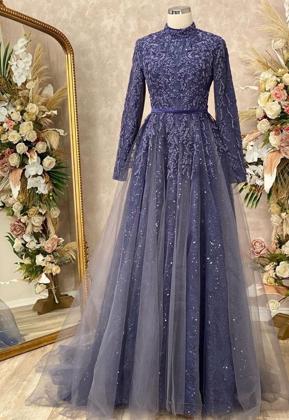 Navy Blue Sexy Prom Dress, Evening Dress fg2661