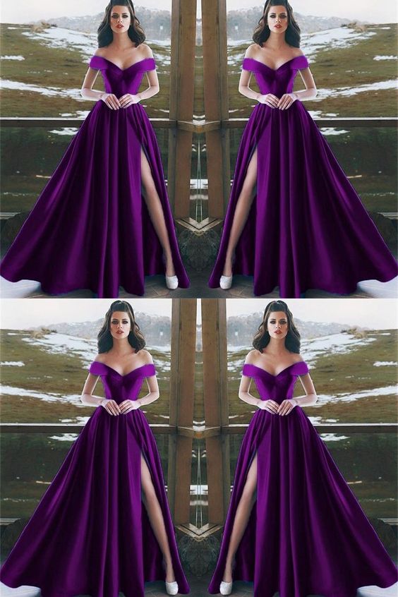 Purple Long Prom Dresses, Formal Dresses      fg1832
