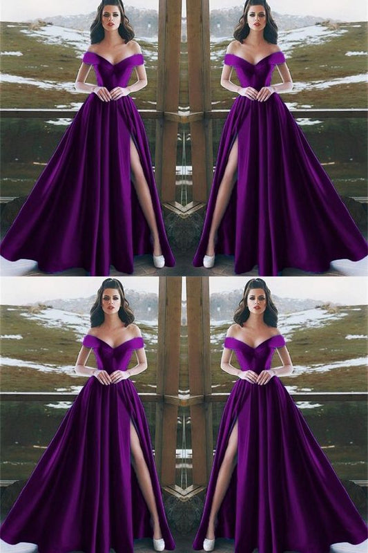 Purple Long Prom Dresses, Formal Dresses      fg1832