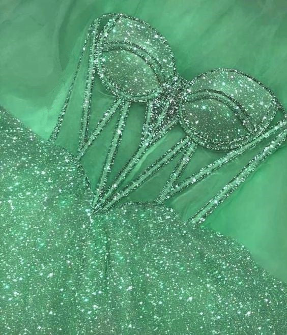 Sexy Sleeveless Green Party Dresses, Prom Dress fg2507