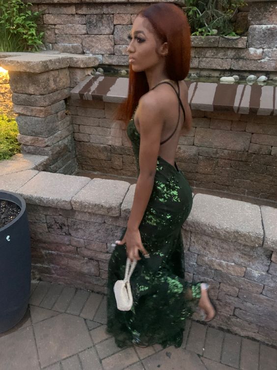 Sexy Green Mermaid Prom Dresses fg1591