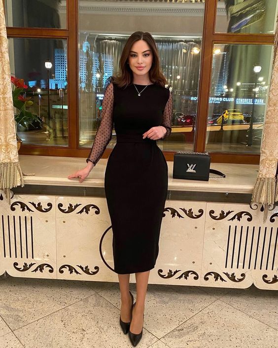 SIMPLE LONG SLEEVES PROM DRESS EVENING DRESS fg1457