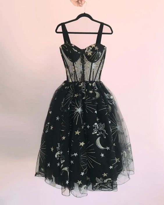 Black Short Party Dress Homecoming Dress fg2325