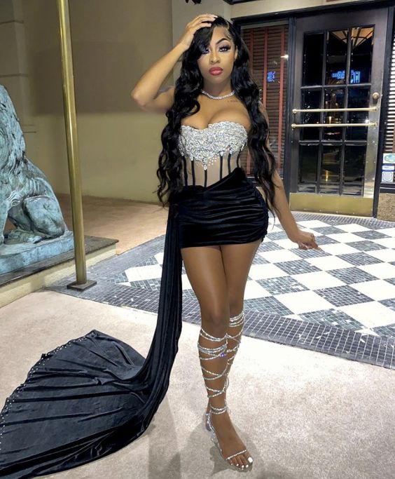 sexy short black homecoming dress fg1118