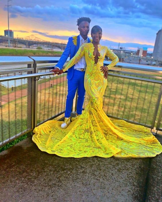 Fashion new prom dress yellow mermaid party dress evening dress fg2033