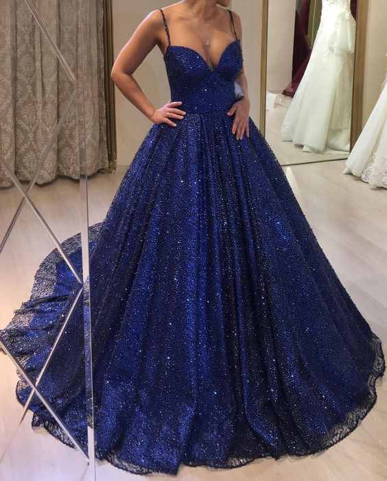 Blue Ball Gwon Prom Dress Women Sexy Dresses Elegant Party Dress fg2001