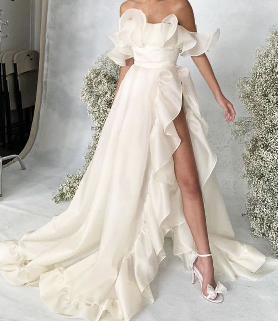 Ivory prom dresses, unique prom dresses, custom make evening dresses fg2384