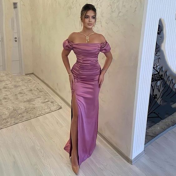 Off The Shoulder Evening Dress Long Prom Dresses fg1153