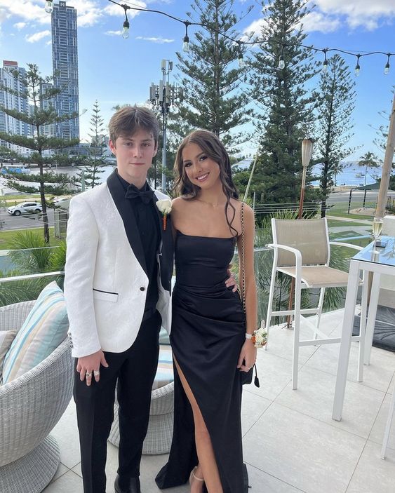 Long Black long prom dress, evening dress fg3299
