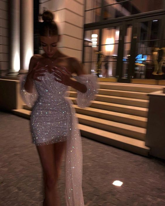 Sexy Custom Made Sequin Short Prom Dresses Homecoming Dress fg1073