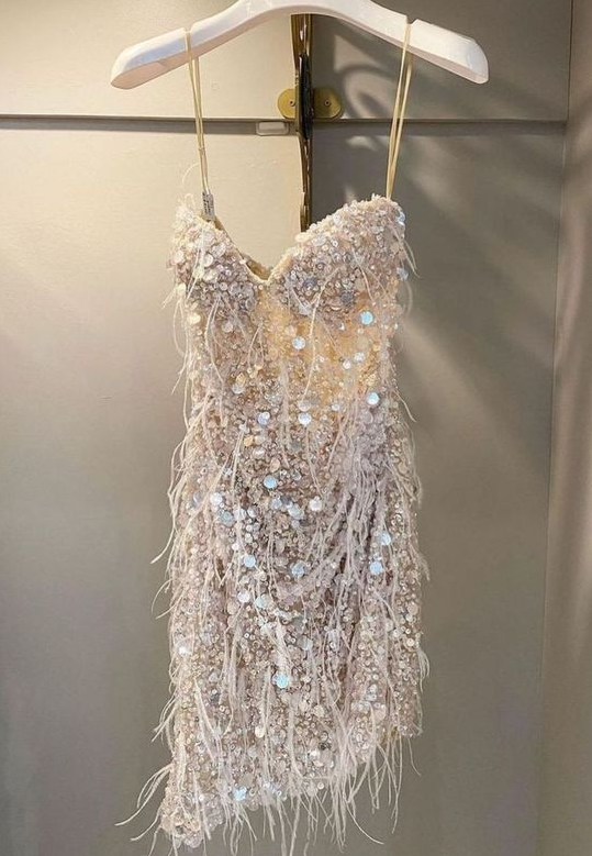 Sequin prom dresses, sheath short prom dresses fg1195