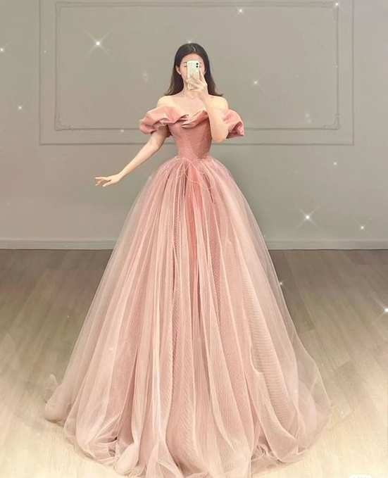 Pink Fashion Prom Dresses, Formal Evening Dresses fg1783