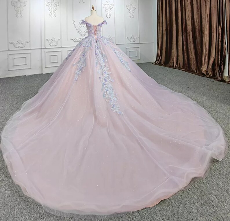 Sweetheart Off The Shoulder Beaded Floral Appliqué Quinceañera Ball Gown fg2711