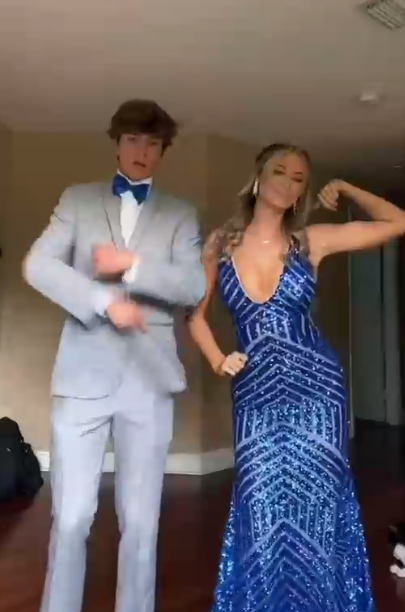 Blue sequin prom dress Evening Gown Party Dress fg3243