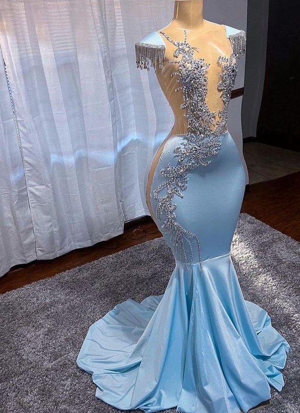 Long embellished evening dress, bridal gown, engagement dress fg3339