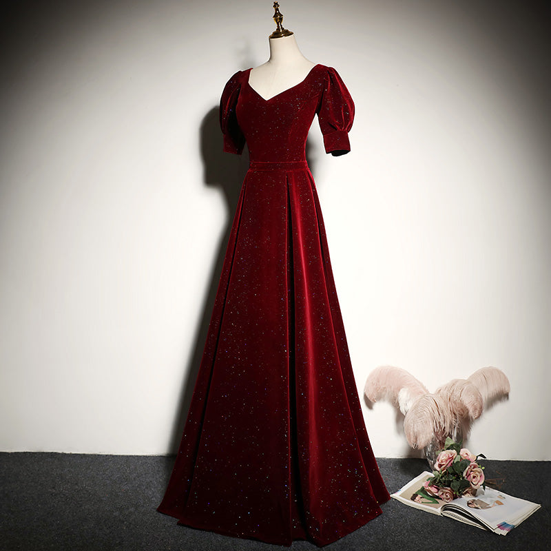 Red evening dress bridesmaid dress prom dress fg150