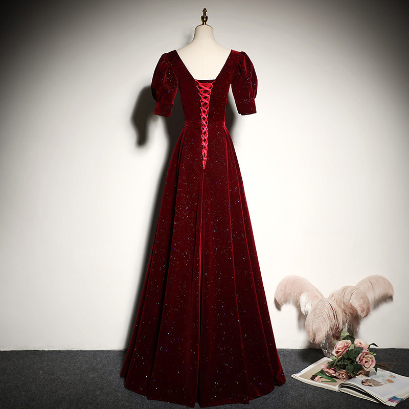 Red evening dress bridesmaid dress prom dress fg150