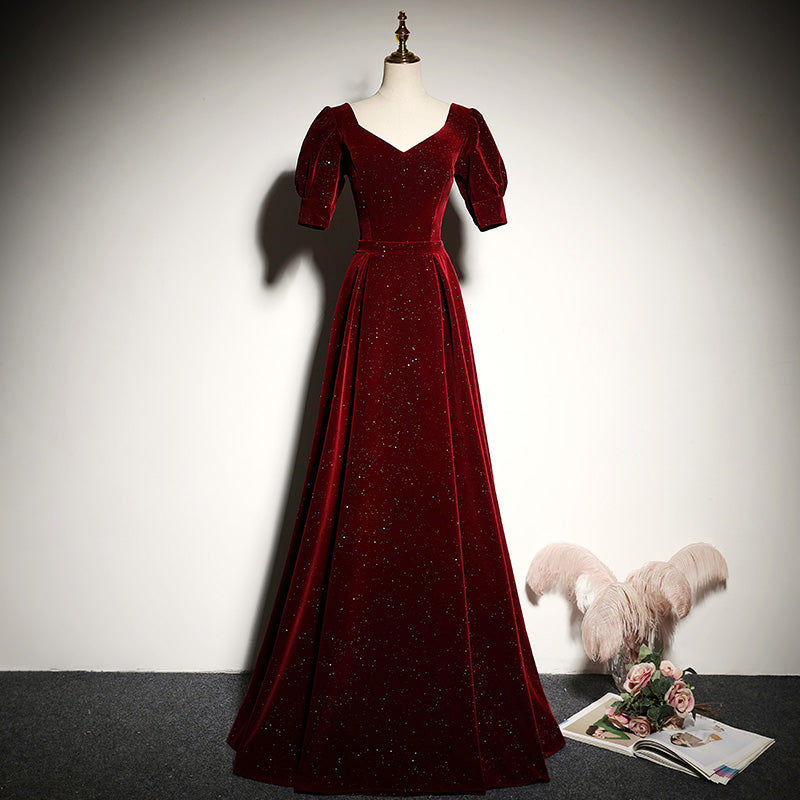 Red evening dress bridesmaid dress prom dress fg150