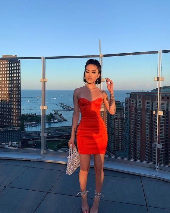 Sweetheart Short Homecoming Dress, Mini Dress fg46