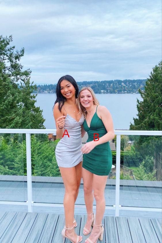 short fashion party dresses mini green homecoming dresses fg70