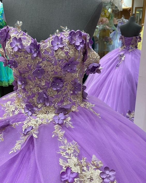 Purple Ball Gown Evening Dress Long Prom Gown fg946