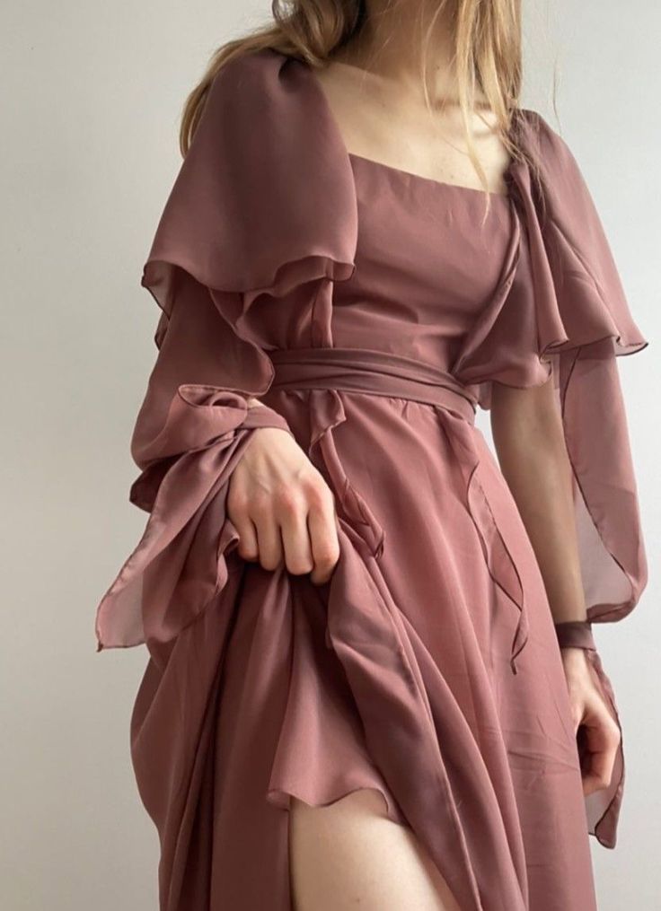 A Line Square Neck Chiffon Long Prom Gown Evening Dress    fg7394